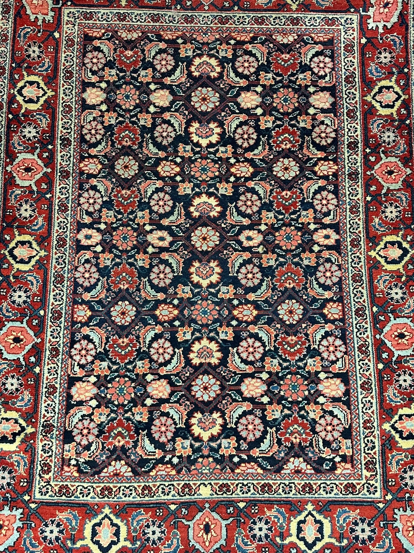 Unique Handmade Vintage Wool Rug Colorful Persian Floral Pattern 4'4 x 5'10 I Got Rugs Unique Handmade Vintage Wool Rug Colorful Persian Floral Pattern 4'4 x 5'10 I Got Rugs Handmade Vintage I Got Rugs