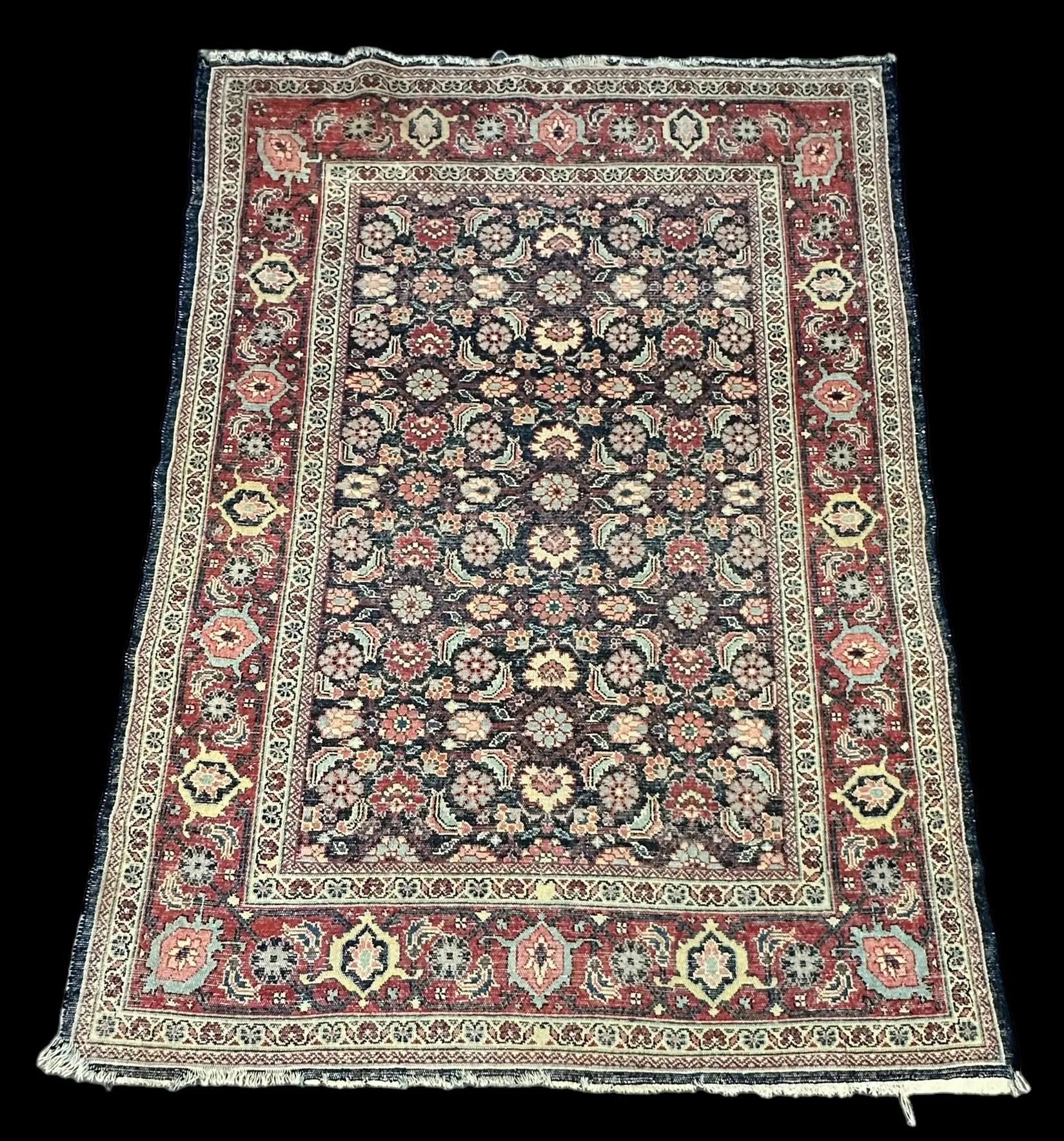 Unique Handmade Vintage Wool Rug Colorful Persian Floral Pattern 4'4 x 5'10 I Got Rugs Unique Handmade Vintage Wool Rug Colorful Persian Floral Pattern 4'4 x 5'10 I Got Rugs Handmade Vintage I Got Rugs