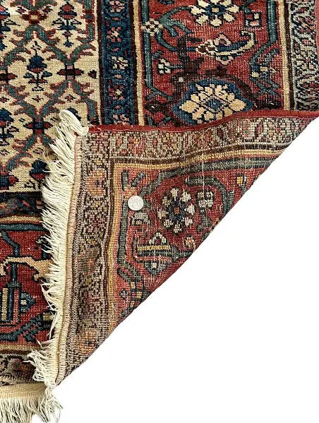 Vintage Hand-Knotted Persian Wool Rug Red Oriental Pattern 4'6 x 6'11 I Got Rugs