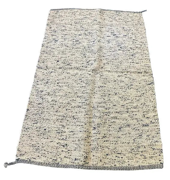 Vintage Hand-Knotted Thick Wool Rug Moroccan Kilim 4'4 x 6'10 I Got Rugs