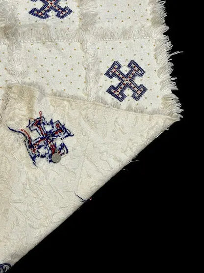 Vintage Hand-Knotted Vintage Wool Rug White Moroccan Berber Tribal 3'5 x 4'11 I Got Rugs