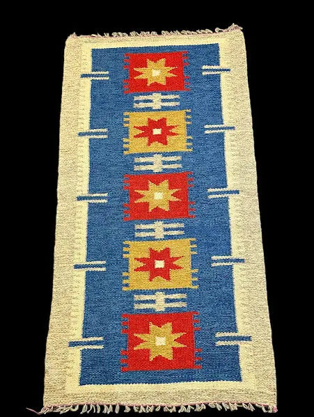 Vintage Hand-Knotted Wool Rug Gray Turkish Kilim Geometric Design 2'3 x 5' I Got Rugs