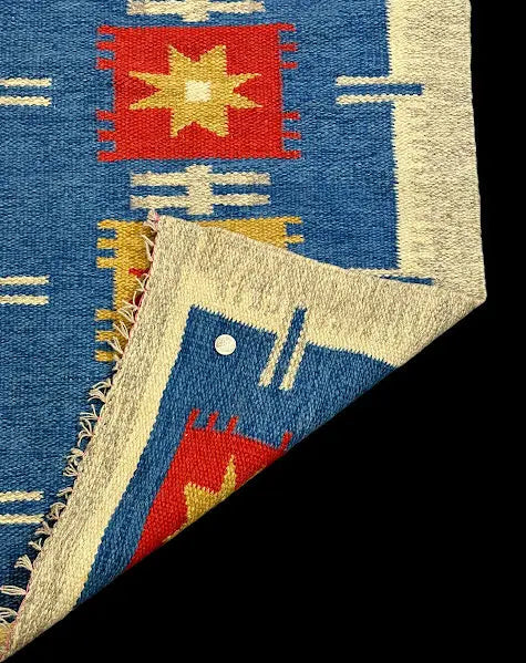 Vintage Hand-Knotted Wool Rug Gray Turkish Kilim Geometric Design 2'3 x 5' I Got Rugs