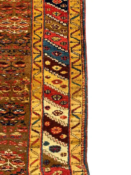 Vintage Hand-Knotted Wool Rug Persian Bidjar Multicolor Pattern 2'5 x 13'11 I Got Rugs