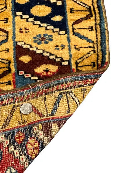 Vintage Hand-Knotted Wool Rug Persian Bidjar Multicolor Pattern 2'5 x 13'11 I Got Rugs