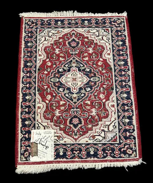 Vintage Hand-Knotted Wool Rug Persian Oriental Pattern Colorful 2' x 2'11 I Got Rugs