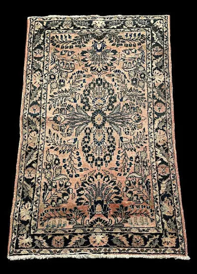 Vintage Hand-Knotted Wool Rug Stunning Pink Persian Floral Pattern 2'4 x 3'11 I Got Rugs