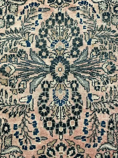 Vintage Hand-Knotted Wool Rug Stunning Pink Persian Floral Pattern 2'4 x 3'11 I Got Rugs
