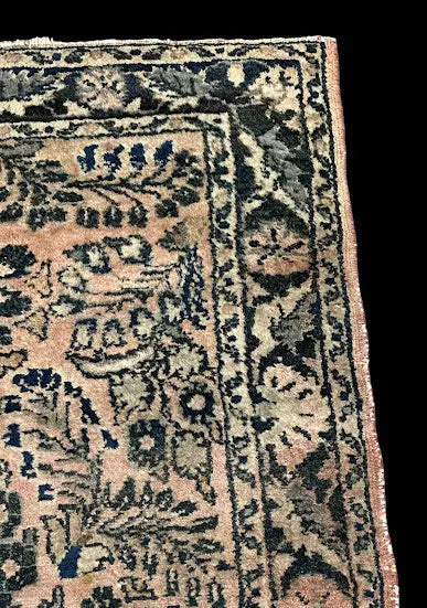 Vintage Hand-Knotted Wool Rug Stunning Pink Persian Floral Pattern 2'4 x 3'11 I Got Rugs