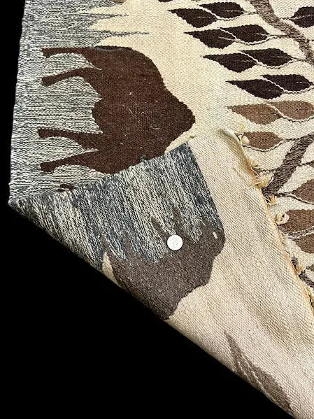 Vintage Hand-Woven Wool Rug Turkish Kilim Village Pictorial Beige 2'2 x 4'11 I Got Rugs