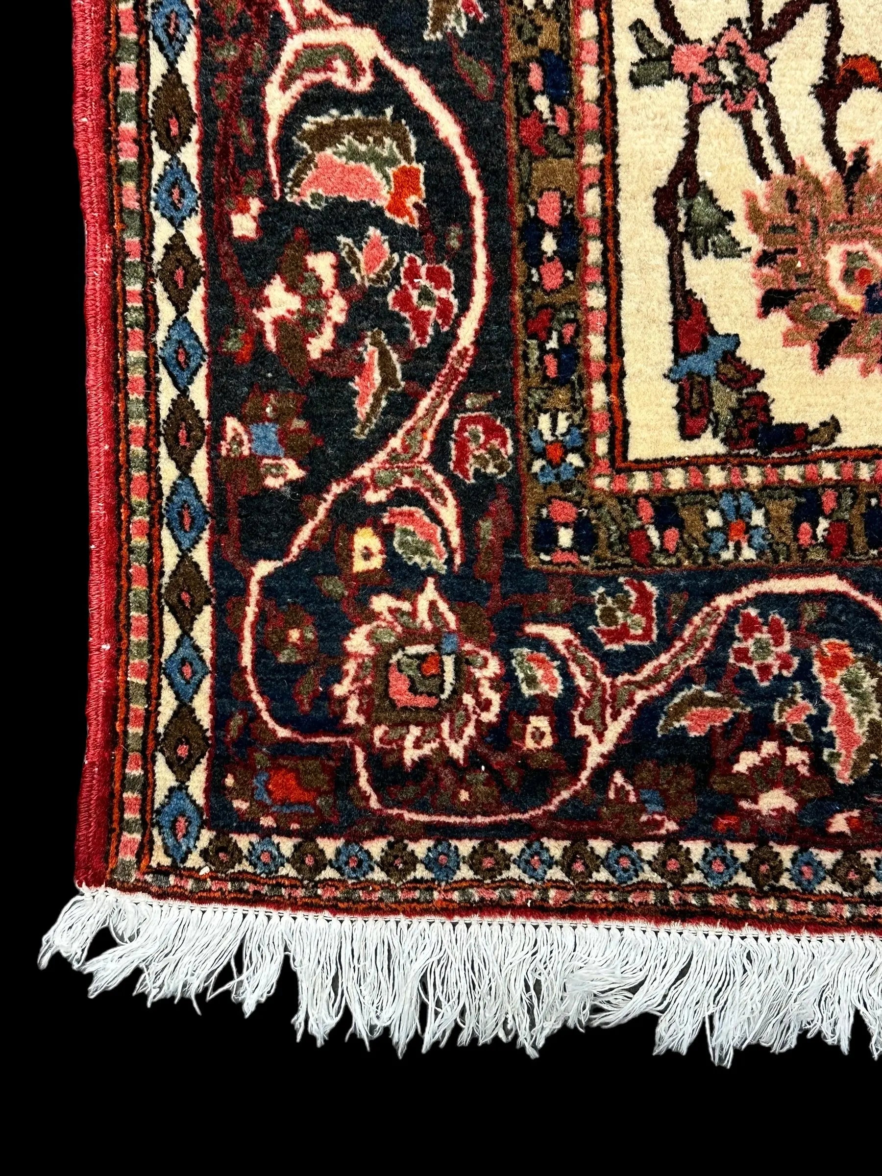 Vintage Handmade Persian Wool Rug Multicolor Floral Design 4'10 x 7' I Got Rugs