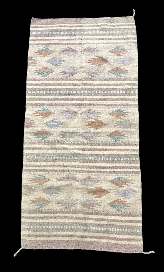 Vintage Handmade Wool Rug Neutral Colored Turkish Tribal Design 2'5 x 4'11 I Got Rugs