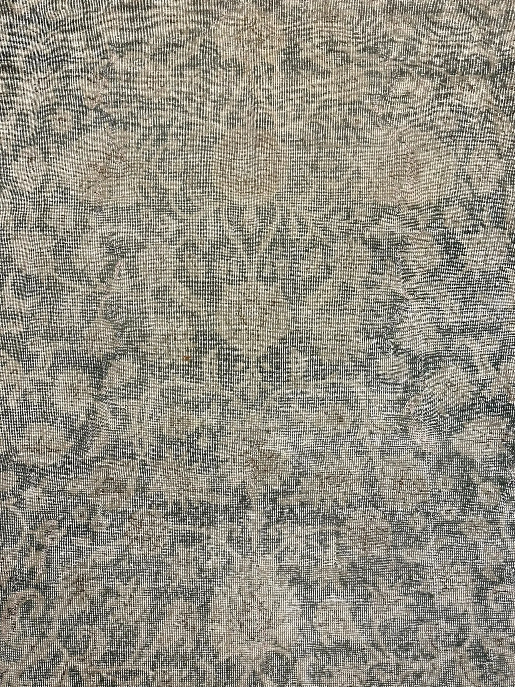 Vintage Handmade Wool Rug Persian Tabriz Floral Design Muted Colors 6'4 x 10'4 I Got Rugs