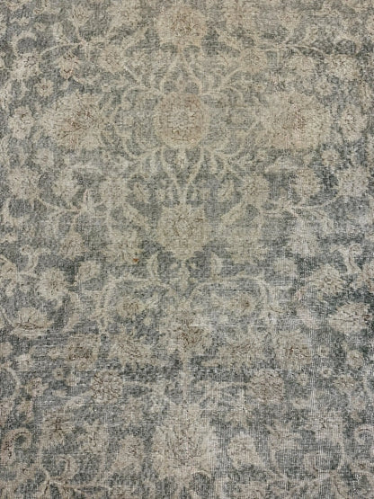 Vintage Handmade Wool Rug Persian Tabriz Floral Design Muted Colors 6'4 x 10'4 I Got Rugs