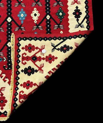 Vintage Handmade Wool Rug Turkish Kilim Unique Geometric Design 2'5 x 4'10 I Got Rugs