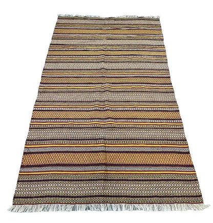 Vintage Handmade Wool Turkish Anatolian Rug Geometric Design 6' x 10' I Got Rugs