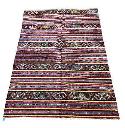 Vintage Handmade Wool Turkish Anatolian Rug Tribal Design 5'5 x 7'10 I Got Rugs