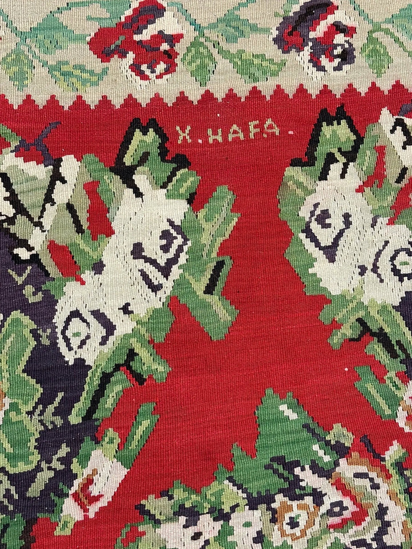Vintage Handwoven Turkish Bessarabian Colorful Floral Design 8'9 x 10'9 *Damaged I Got Rugs