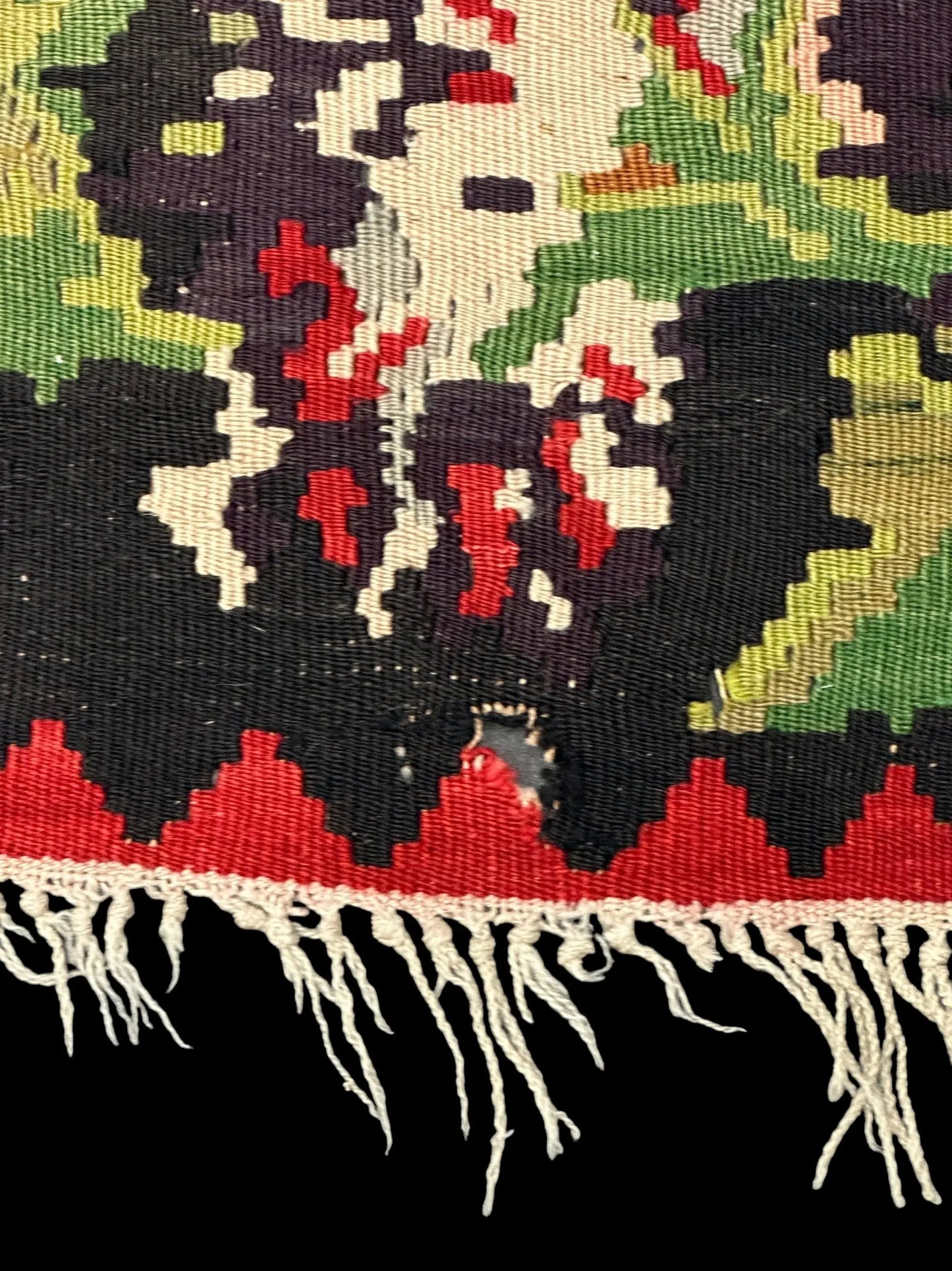 Vintage Handwoven Turkish Bessarabian Colorful Floral Design 8'9 x 10'9 *Damaged I Got Rugs